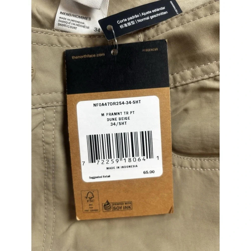 NEW The North Face Paramount Pants Men's 34x28 Dune Beige Regular Hiking‎